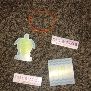Pura vida bracelet and stickers